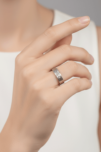 Silver Duo Crystal Band - ZIORF