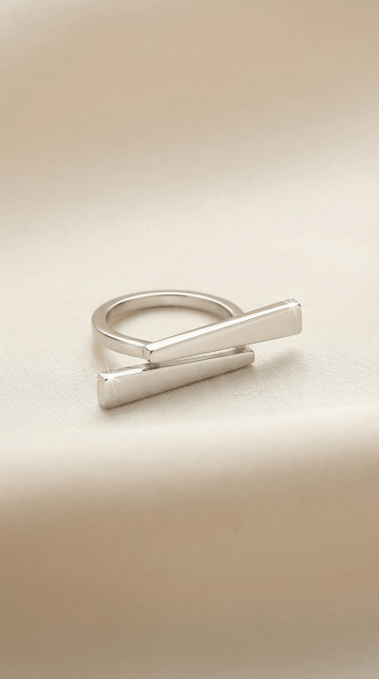 Silver Minimal Bar Ring - ZIORF