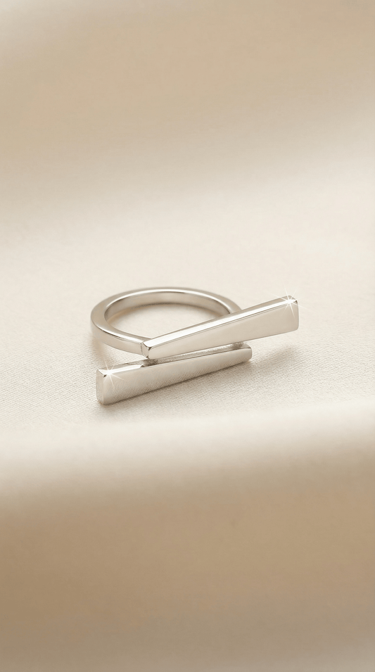 Silver Minimal Bar Ring - ZIORF