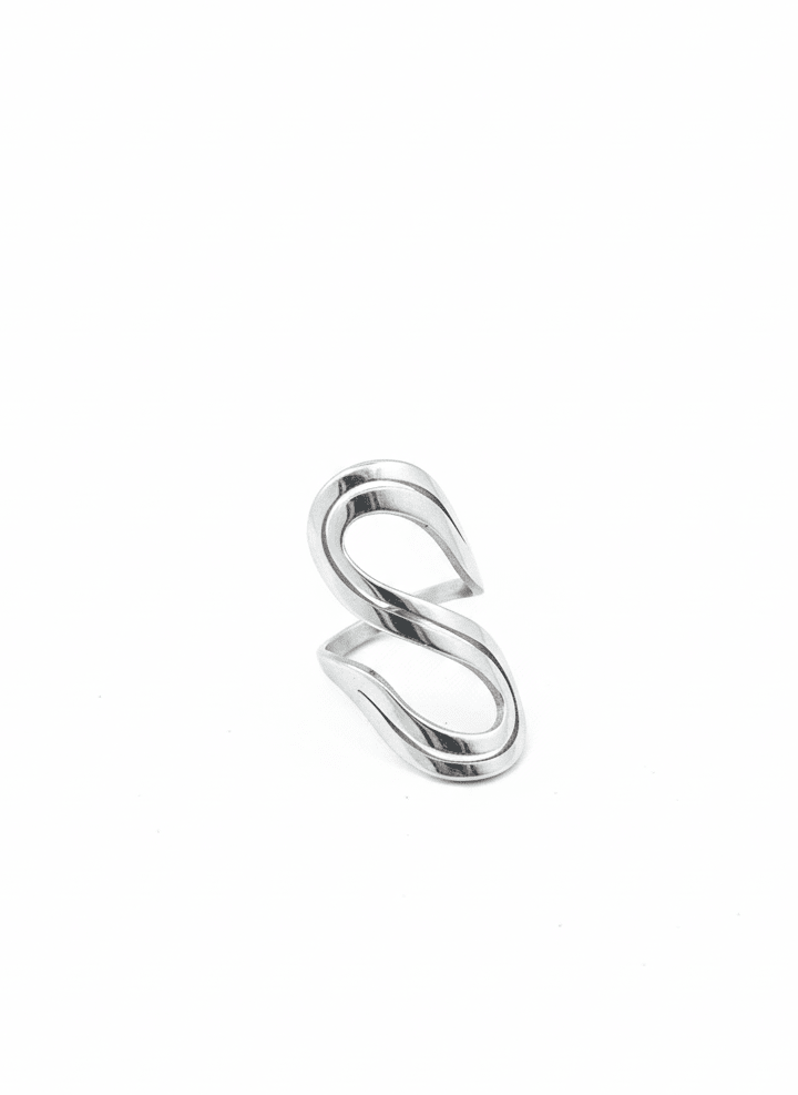 Wave Curve Ring – Silver - ZIORF