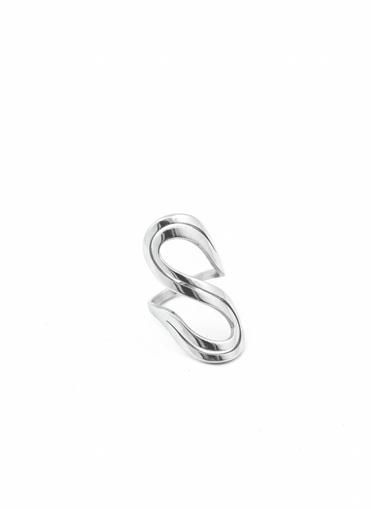 Wave Curve Ring – Silver - ZIORF